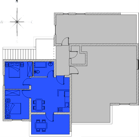 Niebieski apartament